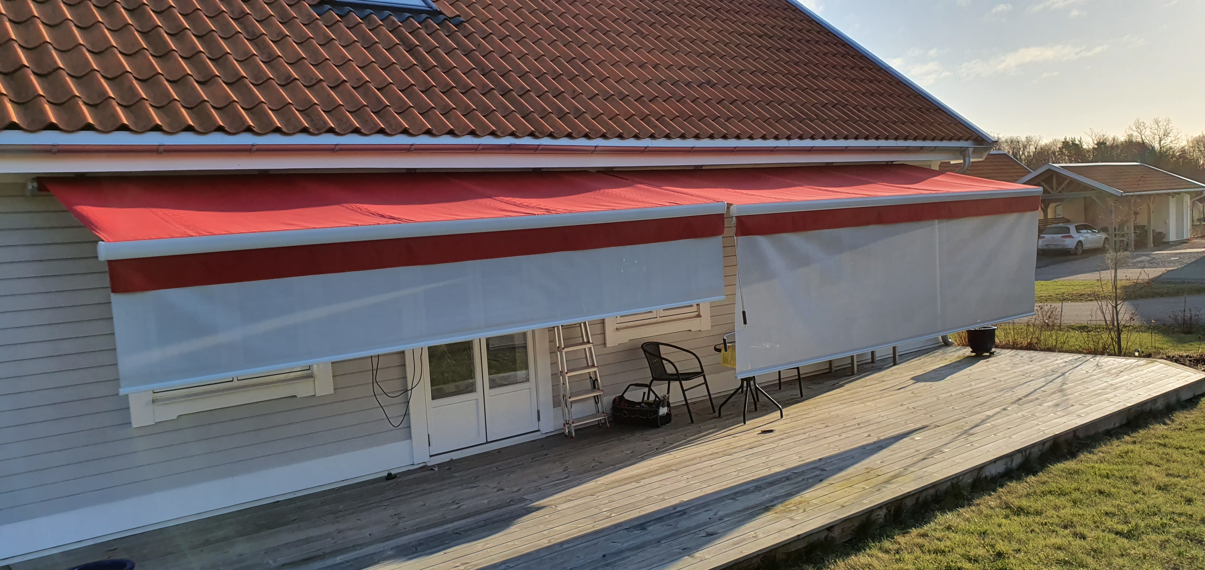 Terassmarkis hos privatperson Mariefred